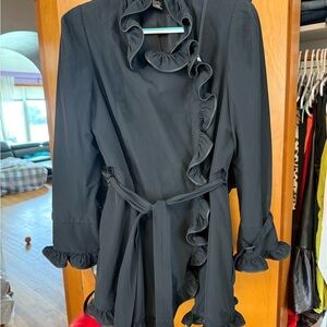 Etcetera Ruffled trench, size 12